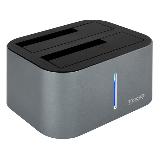 [TQDS-805G] Tooq TQDS-805G Dock Station Doble Bahía HDD Gris