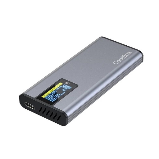 [COO-MCM-M2F.] Coolbox CAJA SSD M.2 NVME/SATA LCD MINICHASE PS32