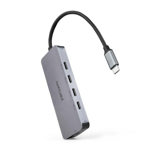 [10.16.4505] Nanocable HUB USB-C/M a 4xUSB-C/H + USB-C PD 100W