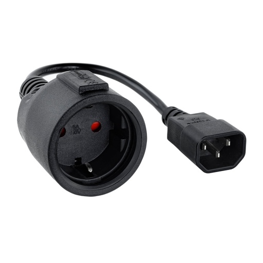 [10.22.0901] Nanocable Cable Adaptador C14/M a CEE7/H, 25cm