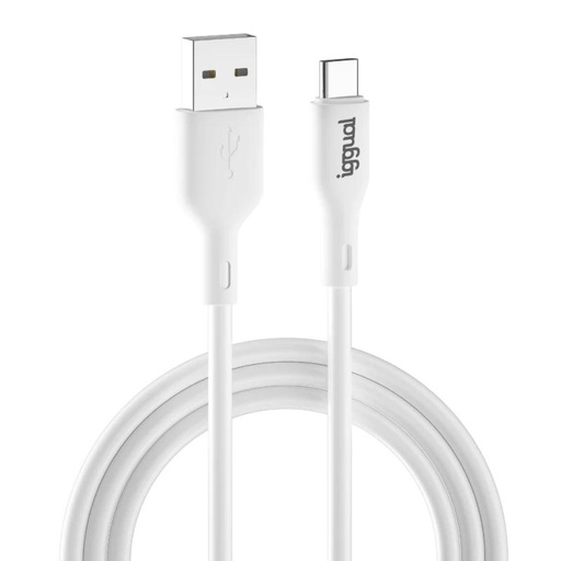 [IGG317181] iggual Cable USB-A/USB-C 100 cm blanco Q3.0 3A