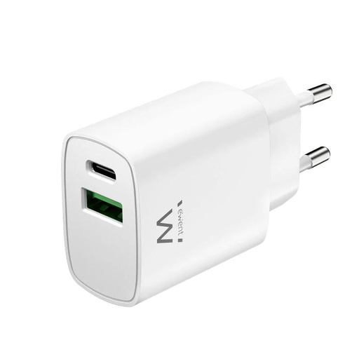 [EW1321] EWENT Cargador rapido Q3 20w Usb-C y Usb-A