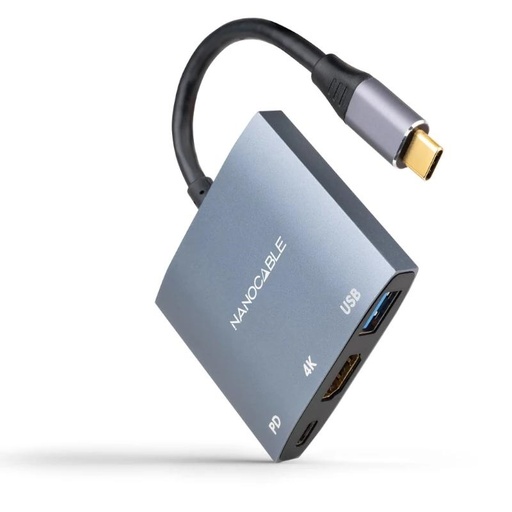 [10.16.4306] Nanocable Conversor USB-C a HDMI/USB3.0/PD 15 cm