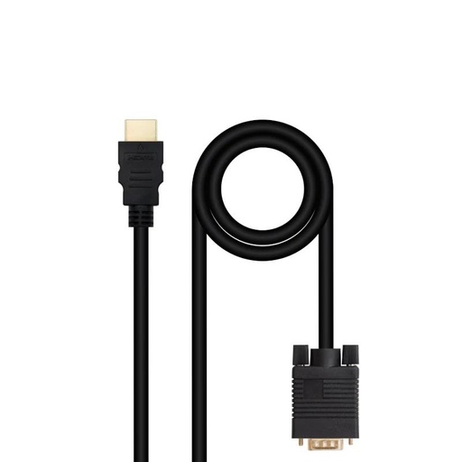 [10.15.4348] Nanocable Conversor HDMI a VGA M-M, 1.8 m Negro