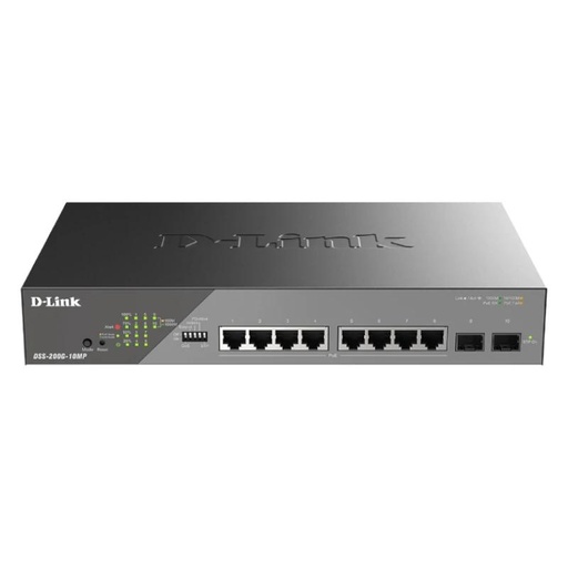 [DSS-200G-10MP] D-Link DSS-200G-10MP Switch 8xGbE PoE 2xSFP LR