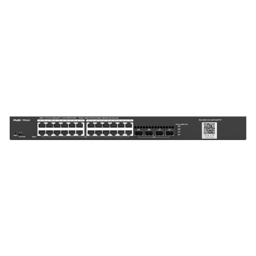 [RG-NBS3100-24GT4SFP-P] Reyee Switch L2 24 GbE POE/POE+ 4 SFP 370W