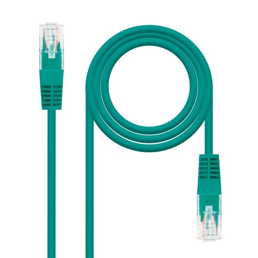 [10.20.0400-GR] Nanocable Latiguillo RJ45 Cat. 6 UTP 0.5 M Verde