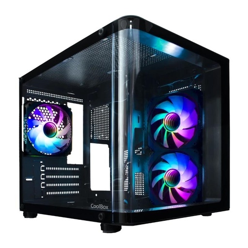 [COO-CHA-GM100-0] COOLBOX CHASIS MATX GM100 CRISTAL 3XVENT.ARGB