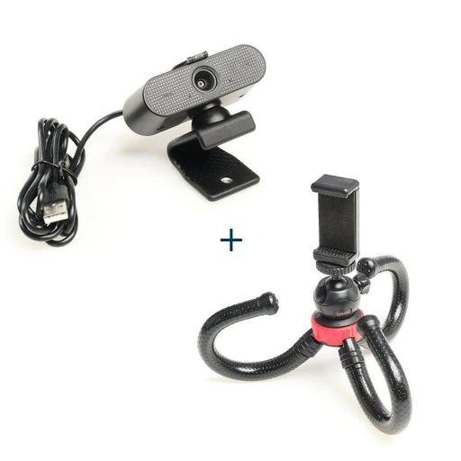 [IGG317167+IGG317259] iggual Kit Webcam Quick View + mini trípode MT360