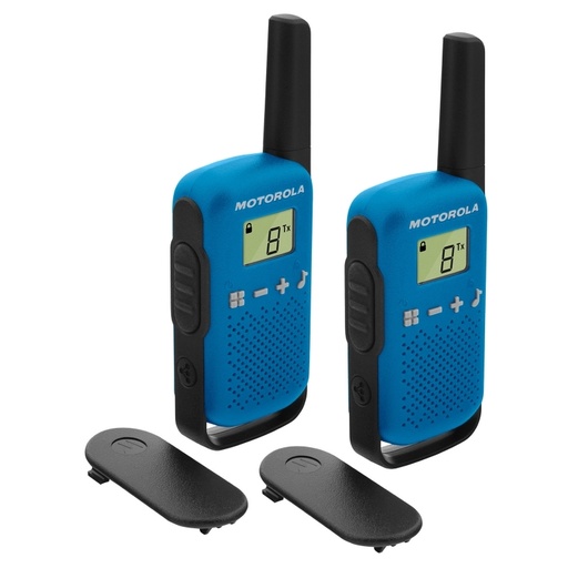 [B4P00811LDKMAW] MOTOROLA T42 Walkie Talkie 4Km 16CH Azul Duo