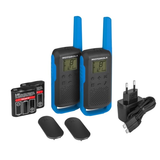 [B6P00811LDRMAW] MOTOROLA T62 Walkie Talkie 8Km 16CH Azul Duo
